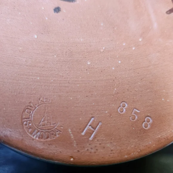 Vintage Modra Slov Keramika Hand-Painted Ceramic Bowls #858 – Folk Art Pottery - Picture 7 of 7